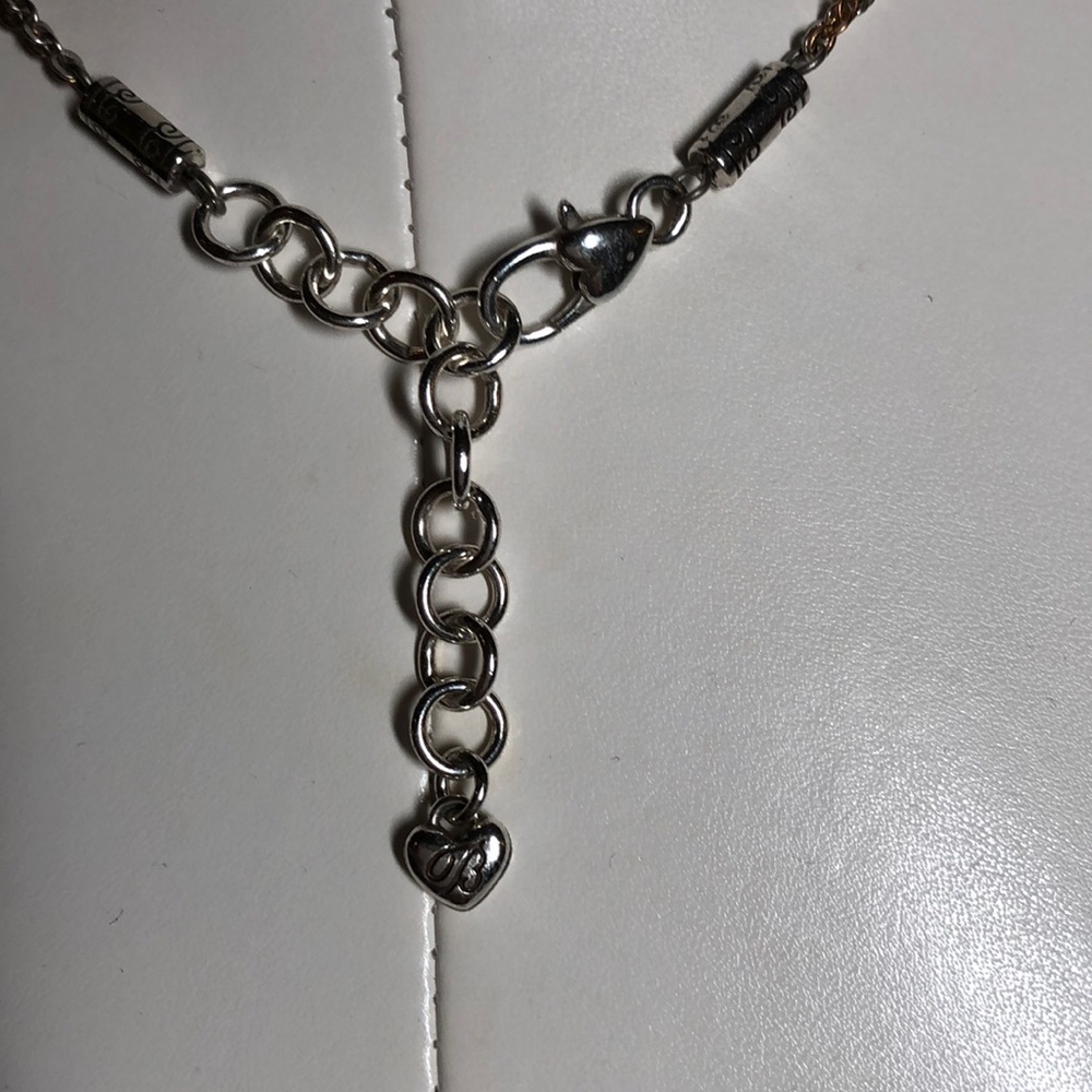 BRIGHTON CROSS W/TOPAZ CRYSTAL ON GOLD & SILVER - Picture 4 of 6